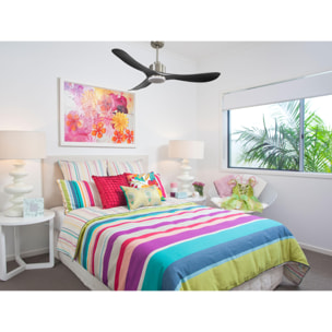 Ventilador de techo Reversible Termostato Dimable Wifi Motor DC Techos Inclinados Mando a Distancia Luz tres tonos Hypersilence Memoria TiomanD132C03LED65042 PURLINE