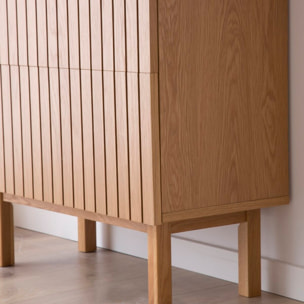 Meuble à chaussures Haiku -tableau en tôle naturelle-couleur chêne naturel 79 x 92 x 36 cm