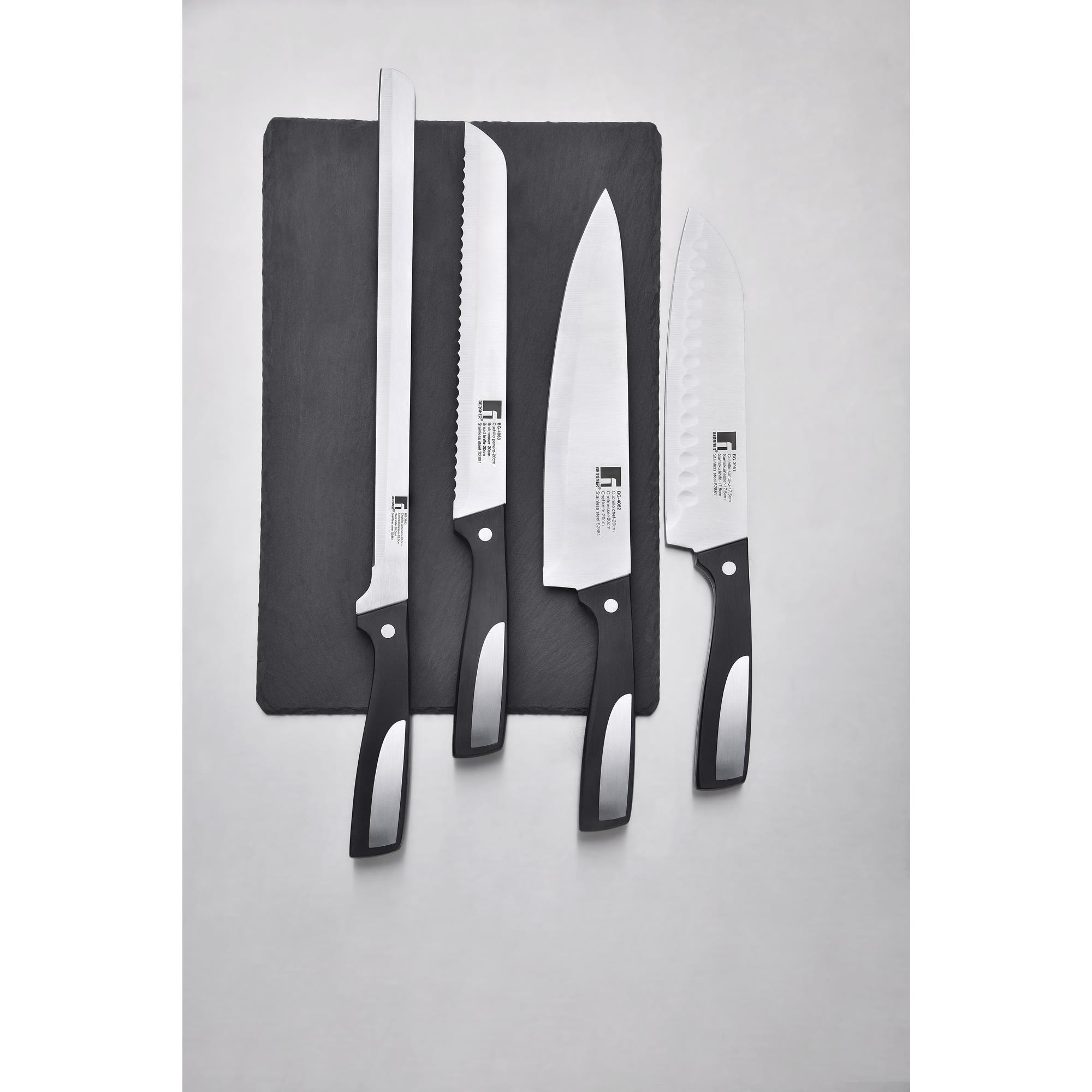 Cuchillo Santoku Bergner Resa acero inoxidable 17,5 cm