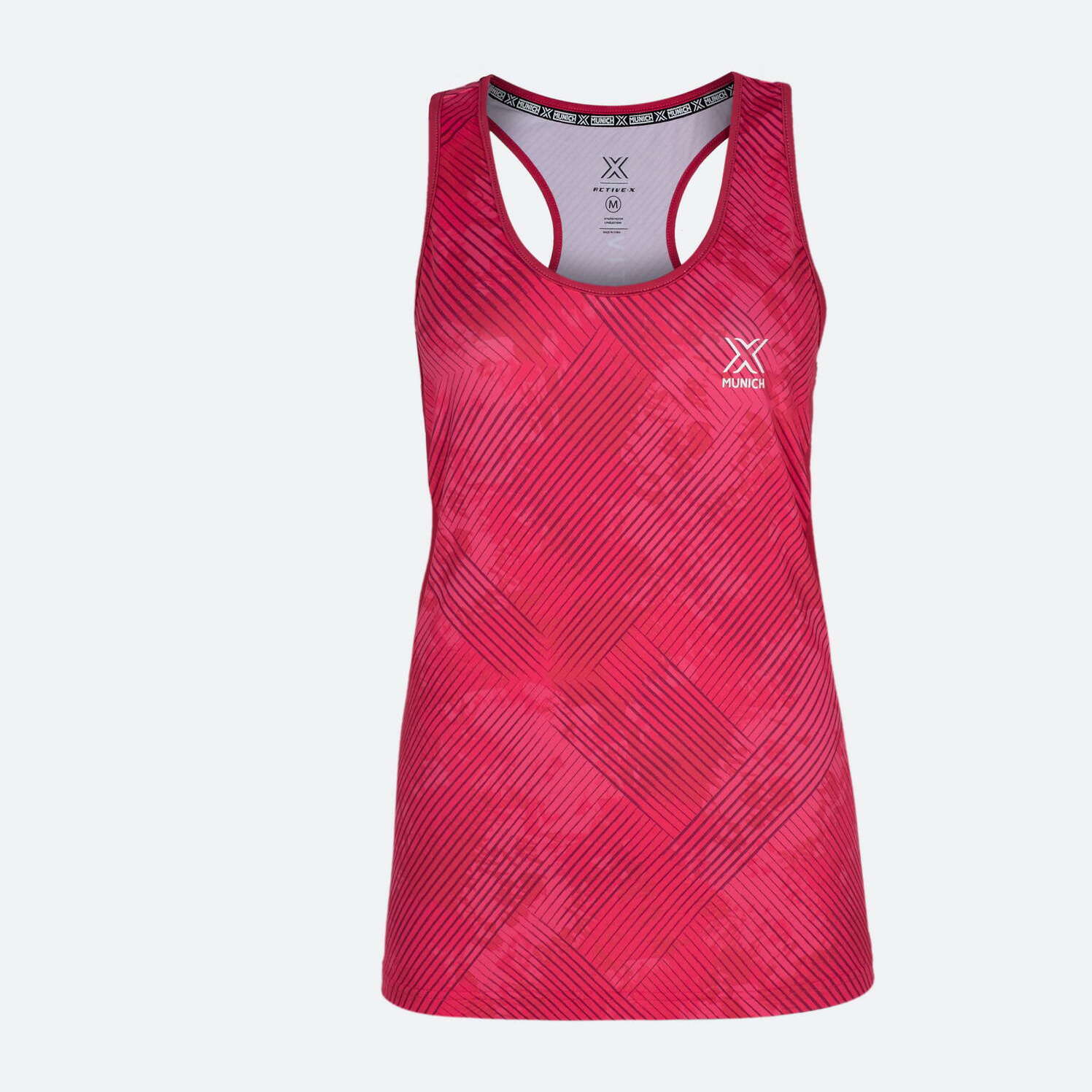 Camiseta sin mangas MUNICH Top Club de poliéster-elastano rosa