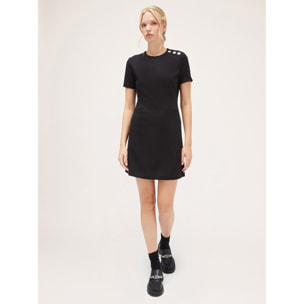 Motivi - Vestido mini con detalle de botones - Negro