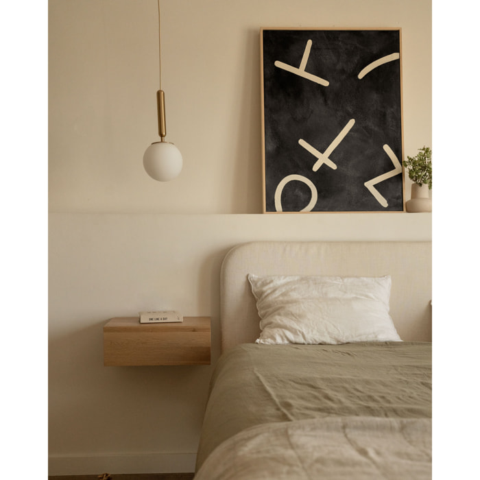 Cuadro negro y blanco decorativo sobre algodón con bastidor de madera pintado artesanalmente con pintura óleo en varias medidas