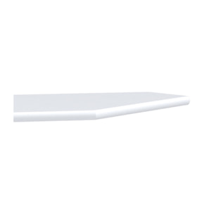Plateau angle 90° pour liaison bureaux décor blanc - MIA