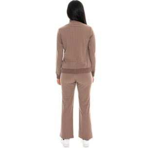 Tuta invernale donna collo alto inserti maglia linea Warm Touch