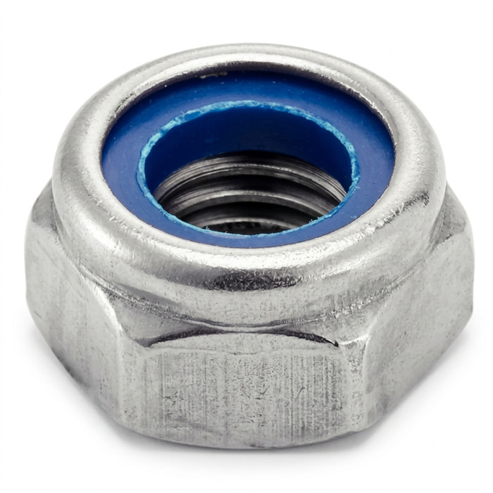 Écrous hexagonaux indesserables avec bague nylon Inox A2 - M 8 - BTE 200 - ACTON - 626028