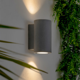 FORLIGHT Aplique de pared exteropr Rem acabado cemento IP44 8W 11 x 20 x 13cm