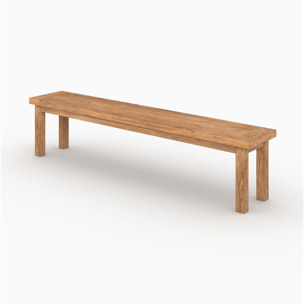Banc 3 places en bois de teck recyclé 200 cm - Mémo