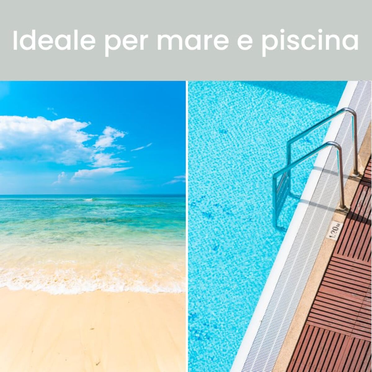 INTRECCI Telo Mare in Spugna, Asciugamano da Spiaggia Grande, 75x190 cm, Telo Mare Lettino con Tasche Portaoggetti e Bottoni, 100% Cotone, Morbido, Assorbente, Asciuga Rapidamente, Colore: Blu