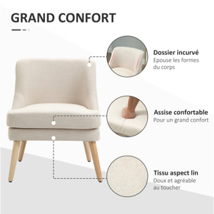 Fauteuil scandinave – Assise confortable – Style épuré