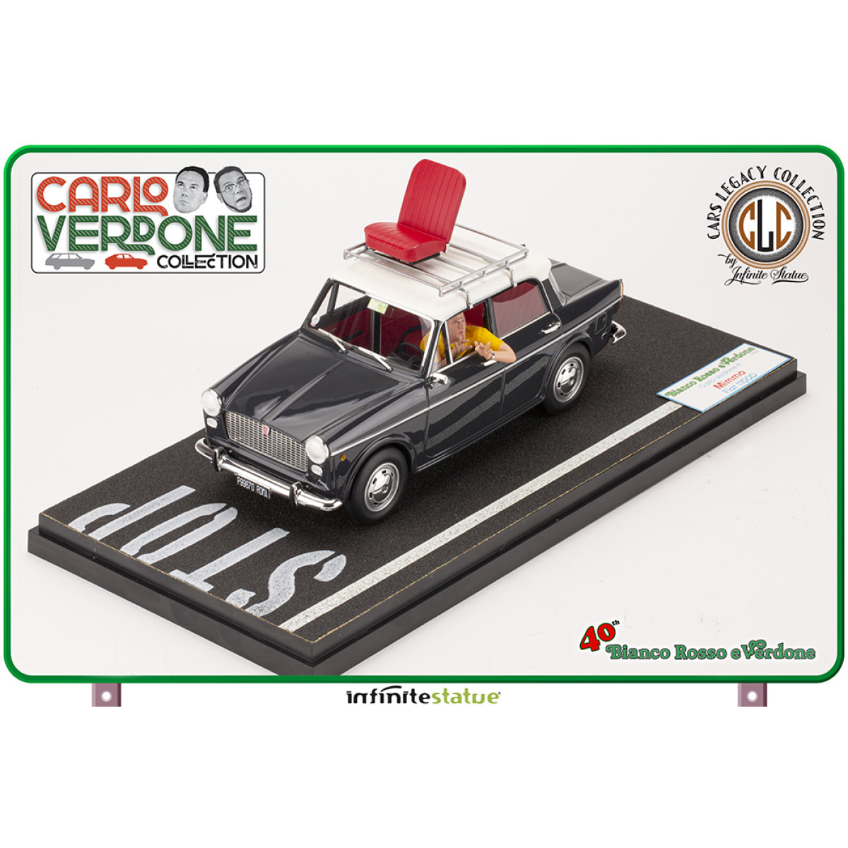 Mimmo Su Fiat 1100 1/18 Resin Car Statua Infinite Statua