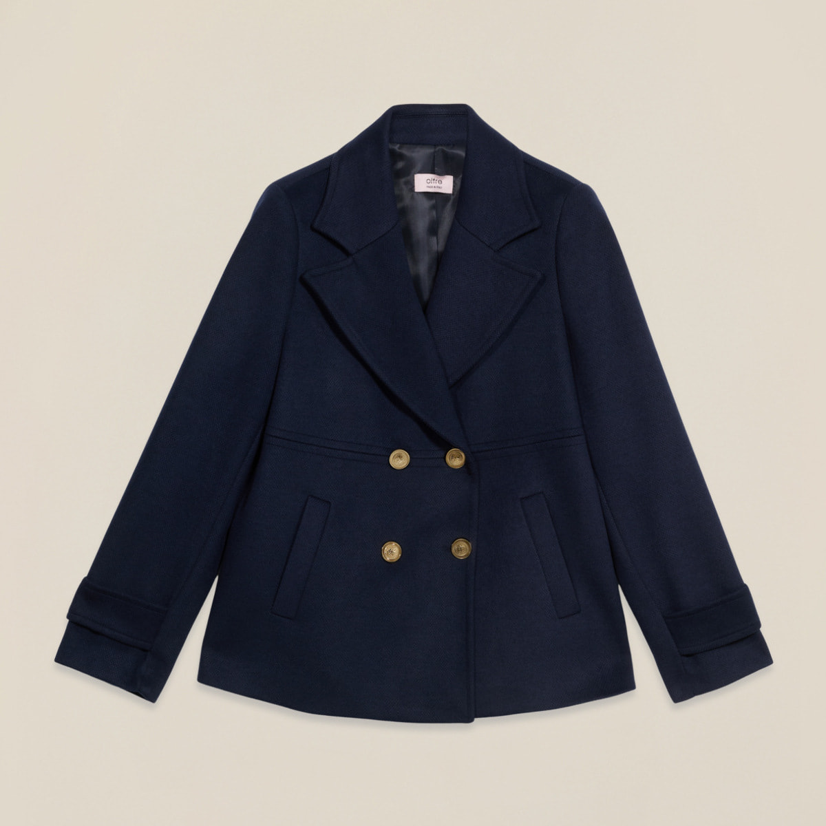 Oltre - Cappotto corto doppiopetto - Blu