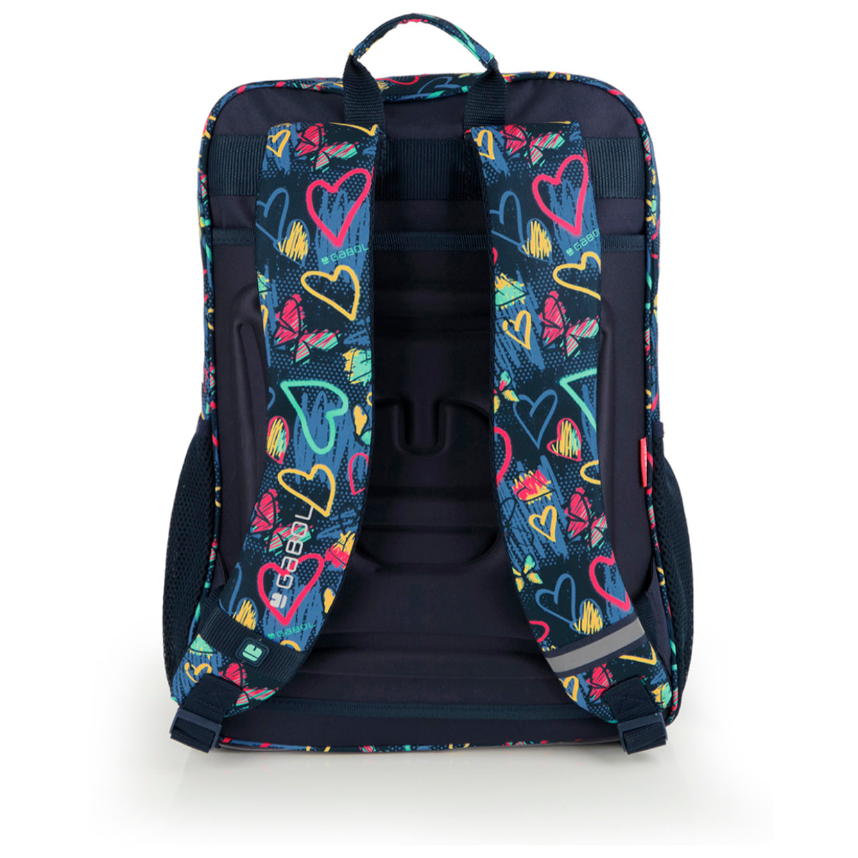 Mochila adaptable a carro Gabol TIZAS con corazones y resistente al agua