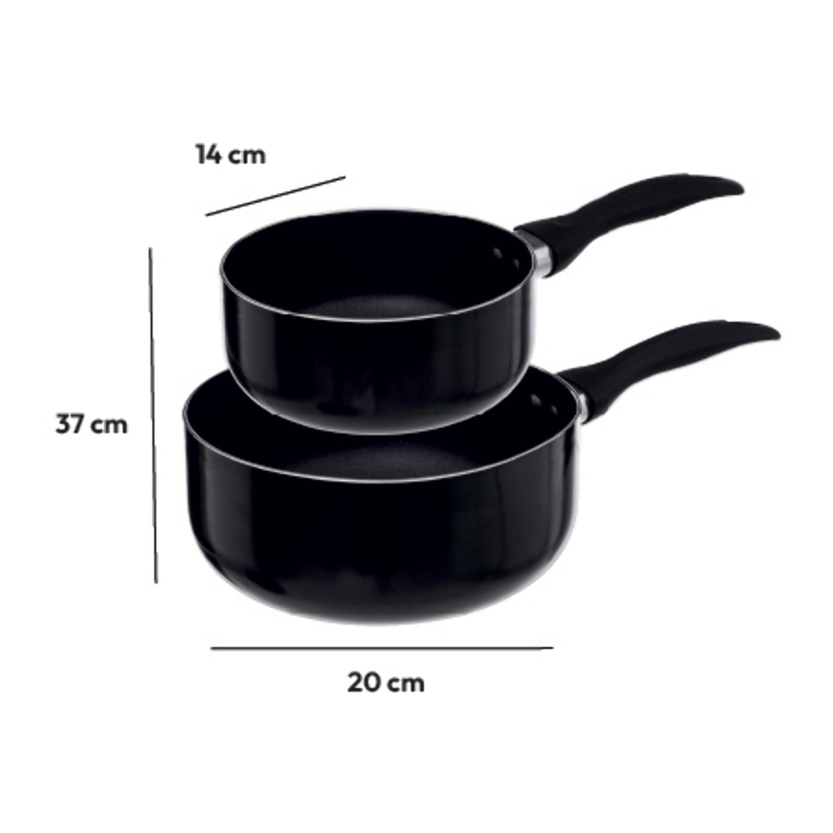 2 casseroles Aluminium forgé 16/20 cm