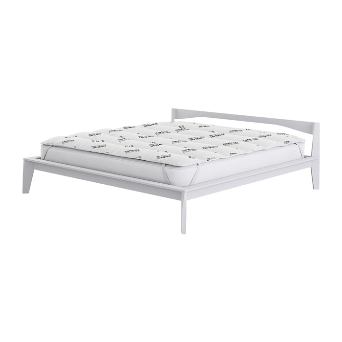 TOPPER TRAPUNTATO CARBONIO CON ELASTICI - Made in Italy