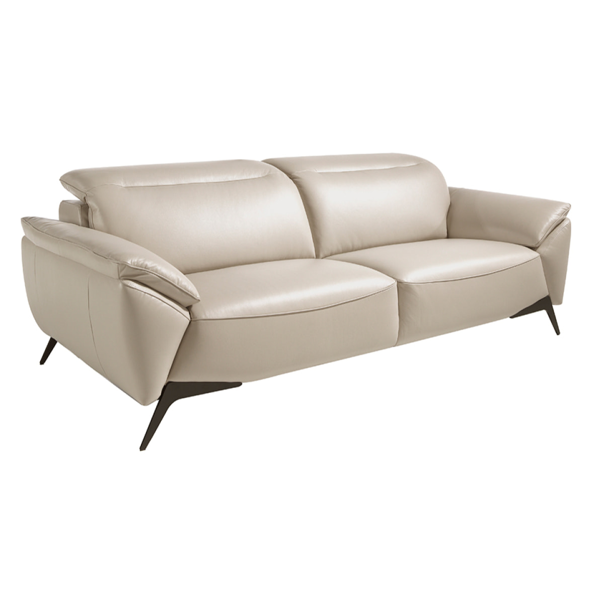 Sofá 3 plazas Angel Cerda en piel de vacuno 223x107x78cm