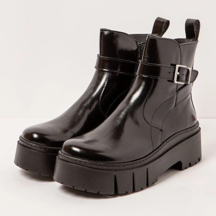 Botines 1795 NAPPA SHINNY BLACK / LEEDS color Black