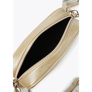 Borsa a tracolla monogrammi metallizzata