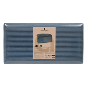 Pouf pliant Arum bleu encre 76x38cm