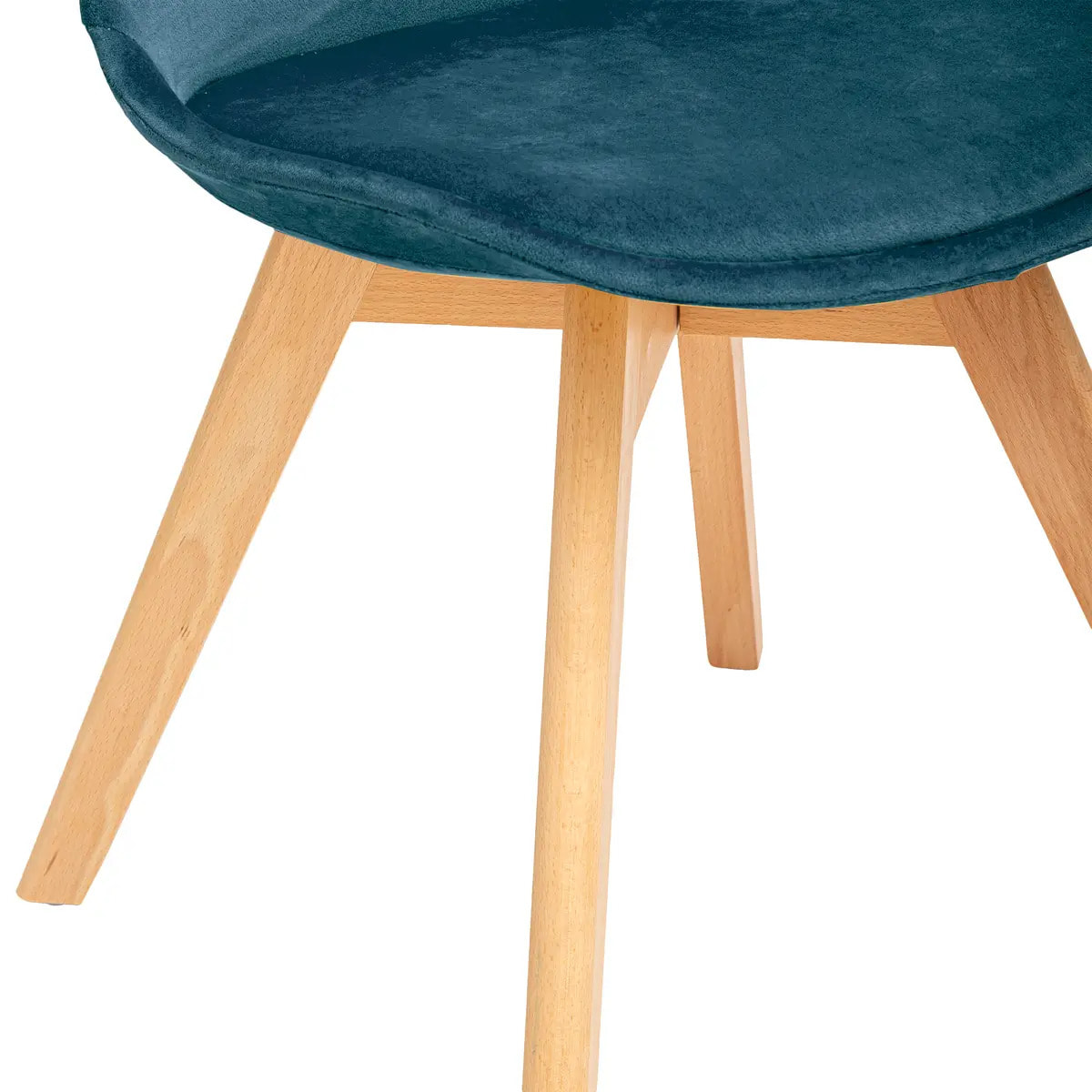Chaise "Baya" - bleu canard - velours
