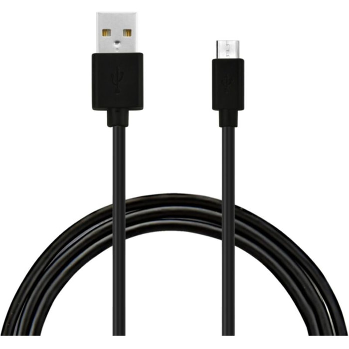 Câble micro USB ESSENTIELB vers USB noir 2M