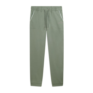 Pantaloni Sportivi in Jersey Pesante con Coulisse e Polsini