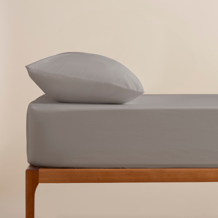 Drap-housse sakura taupe