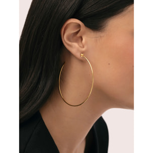 Pendientes Aro Ankara Heart XL Acero Baño Oro