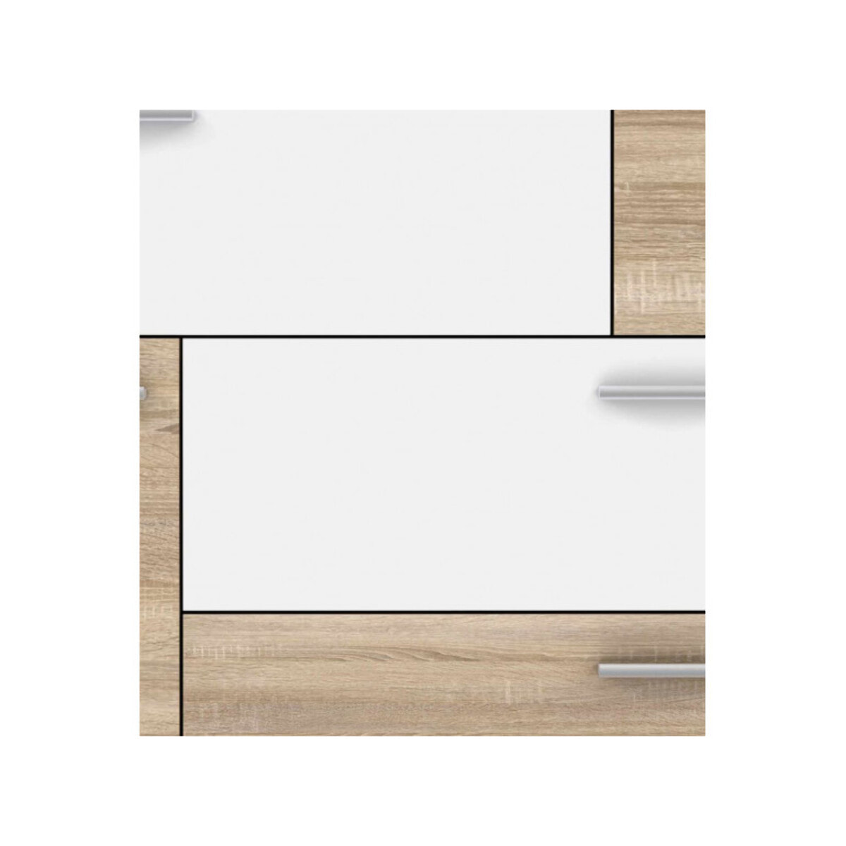 Commode 2 portes 4 tiroirs en bois - 5 coloris - SKY