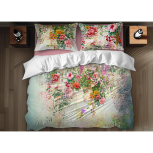 Copripiumino Stampa Digitale Disegno Floral Misura Letto Matrimoniale
