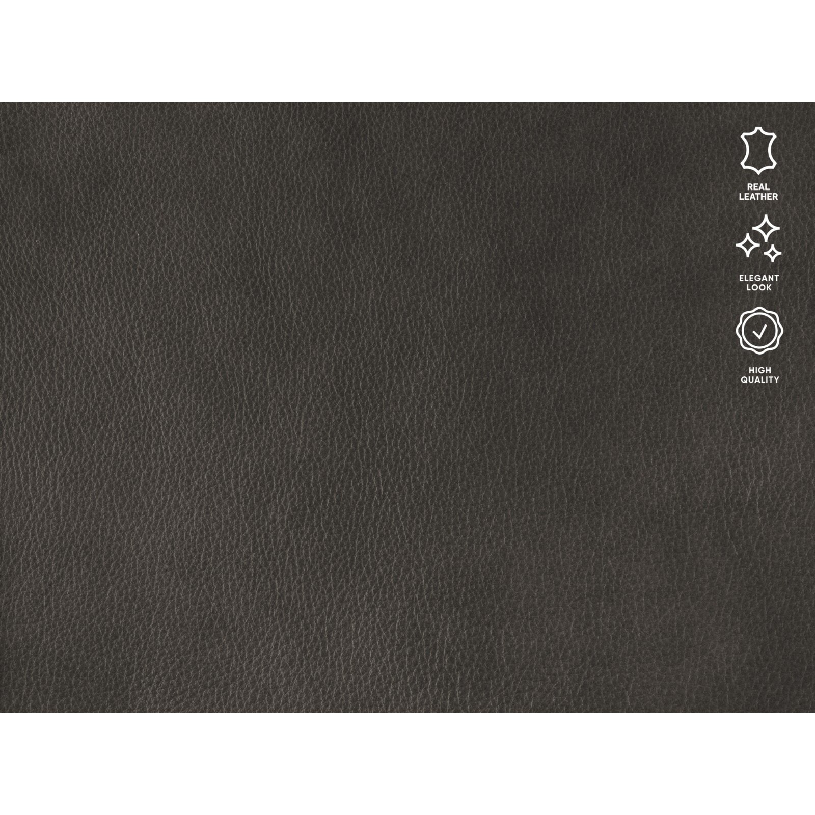 Canapé d'angle gauche convertible "Audra" 5 places en cuir véritable gris foncé