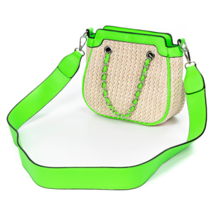 Barletta Borsa a tracolla Donna. Tessuto Paglia Pelle Sintetica PU