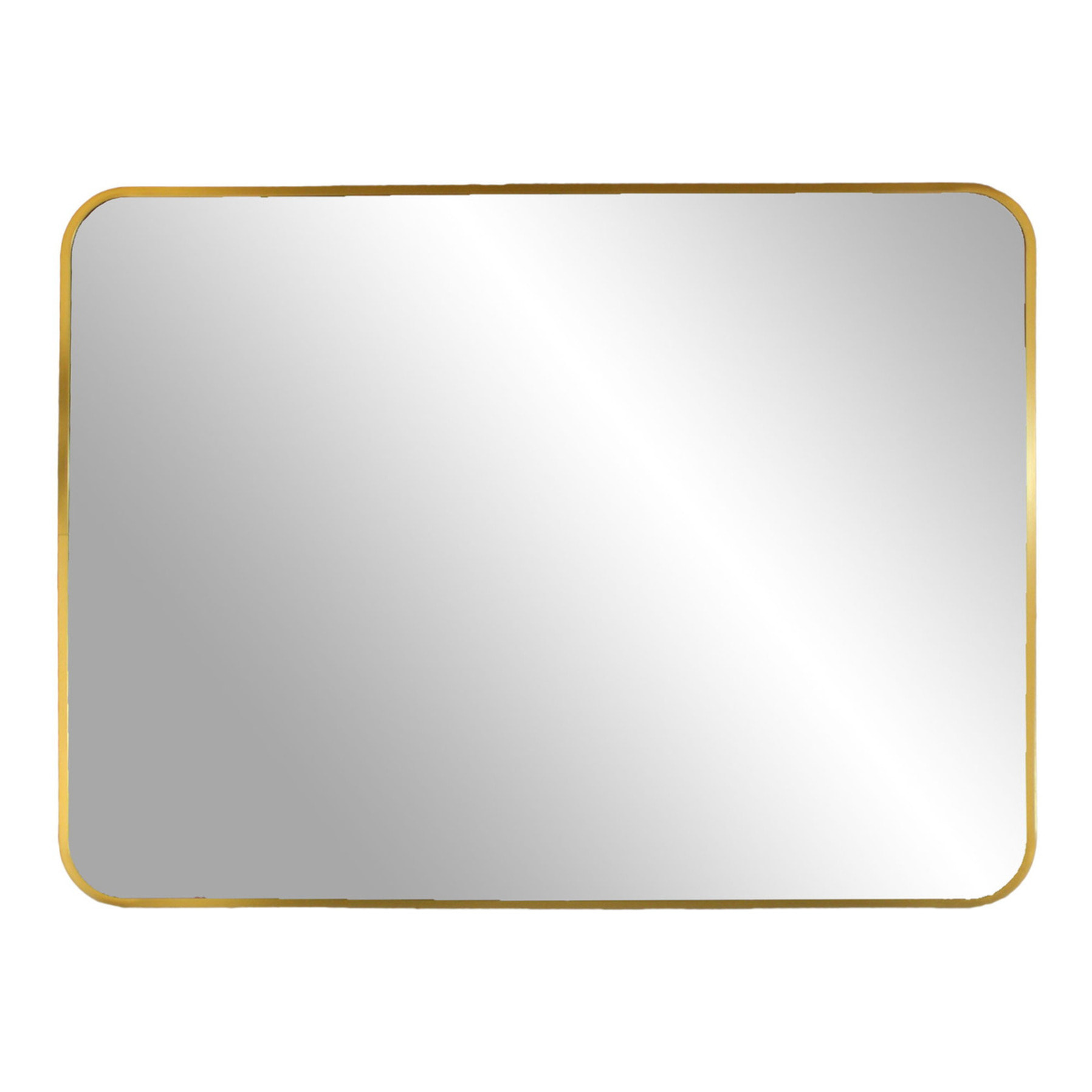 Specchio da parete Madrid in alluminio color ottone 50x70 cm