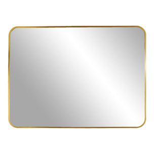 Specchio da parete Madrid in alluminio color ottone 50x70 cm