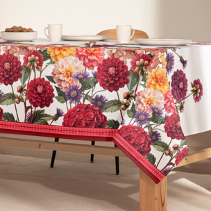 Nappe imprimée anti-tâches DARLIN ROUGE