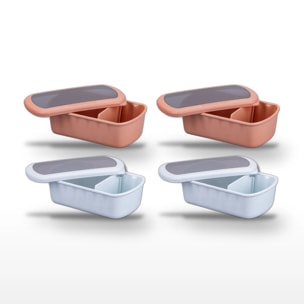 Lot de 4 lunch box 1 L avec compartiments Fackelmann Storage