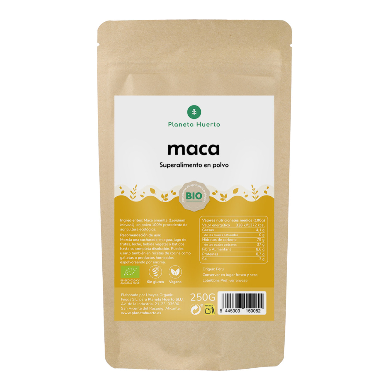 Maca en polvo ECO Planeta Huerto 250g