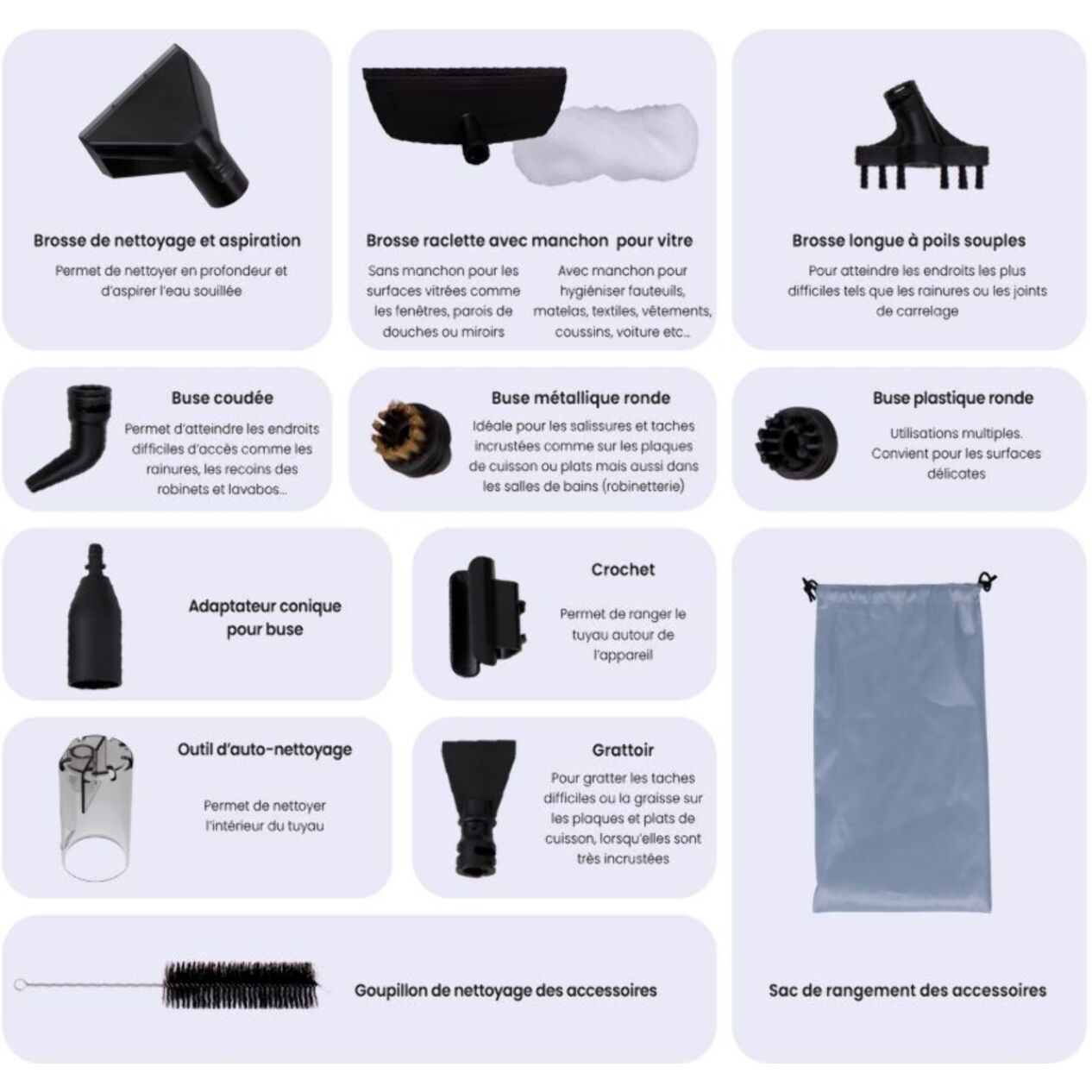 Nettoyeur détacheur ESSENTIELB EAD avec fonction vapeur et lavage à l'eau chaude 60°C