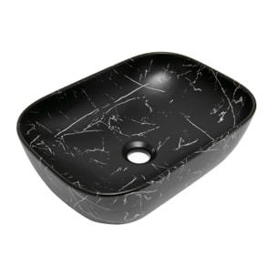 Swiss Aqua Technologies Infinitio 45,5x32,5 cm marbre noir mat sans trop-plein (SATINF4532MRBKM)