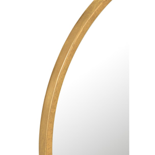 J-Line Miroir Mona Rond Metal/Verre Or Medium
