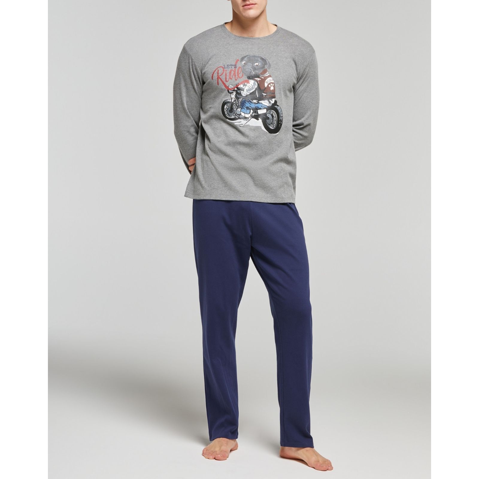 Pigiama lungo cotone interlock Aldo