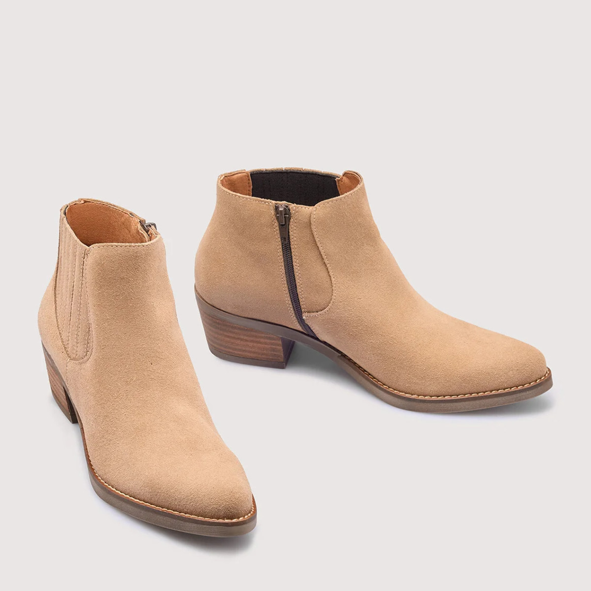 Botín Serraje Beige - Tex