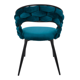 Chaise Sawyer Bleu Canard - Lot de 2
