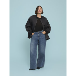 Fiorella Rubino - Jeans de pierna ancha con lavado desgastado - Azul