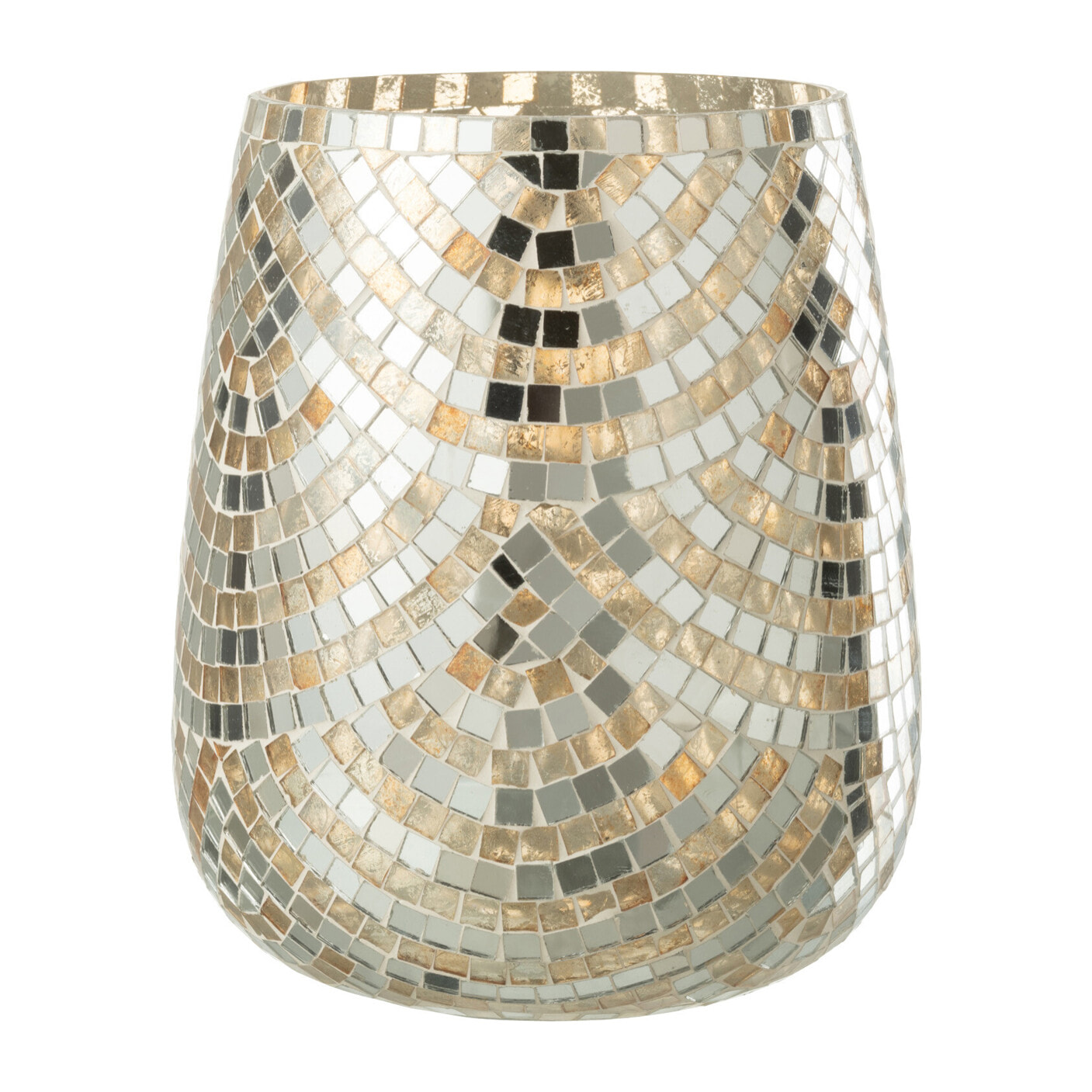 J-Line photophore Mosaic - verre - or/argent - extra large