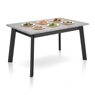 Mesa de comedor Naira 140 Cemento Negro