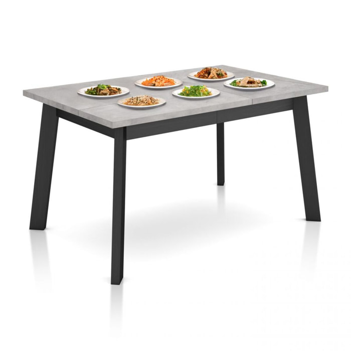 Mesa de comedor Naira 140 Cemento Negro
