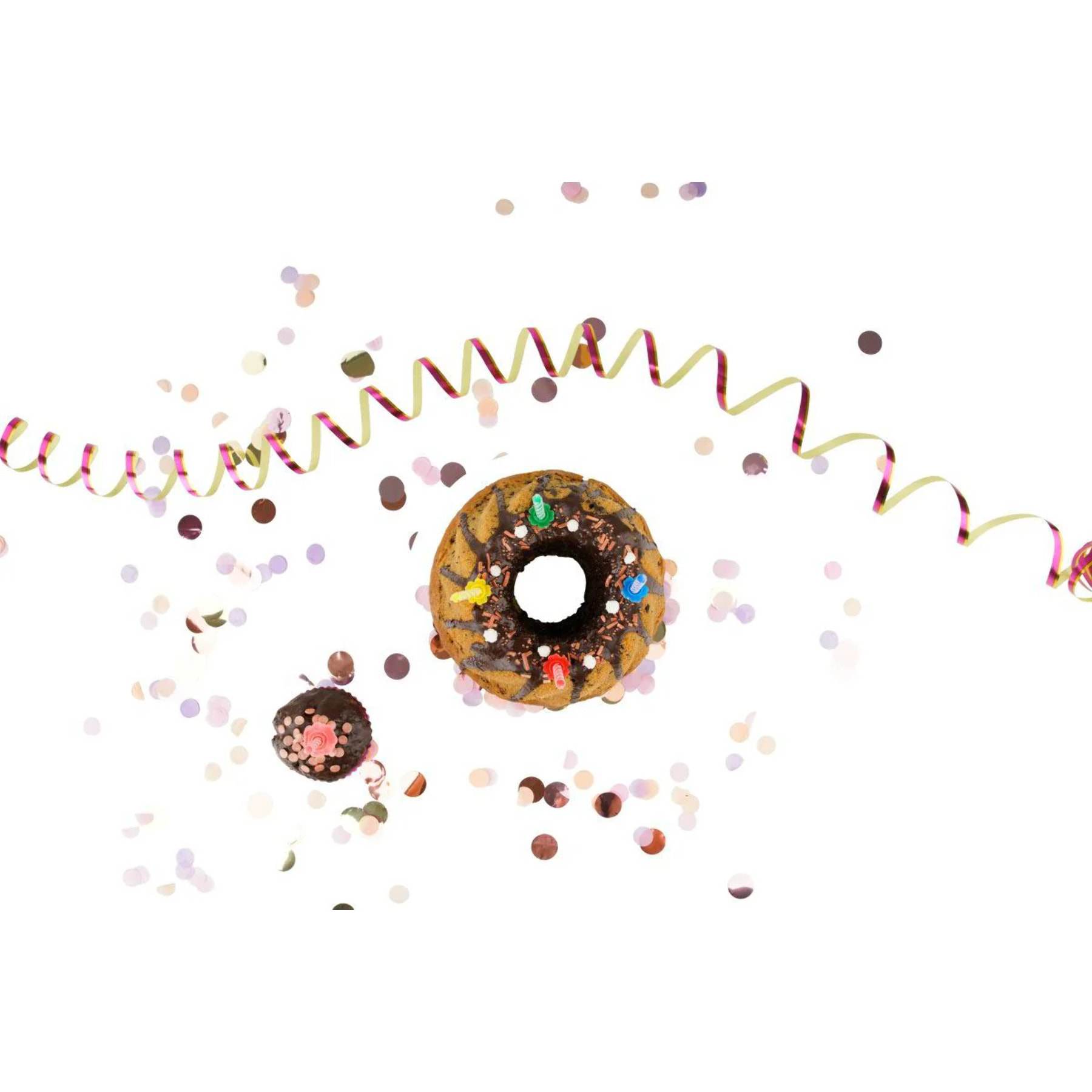 Ensemble de 48 bougies d'anniversaire et 24 bobèches Fackelmann Rio Party