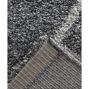 Tappeto Moderno Soggiorno Salotto Grigio Scuro Antracite