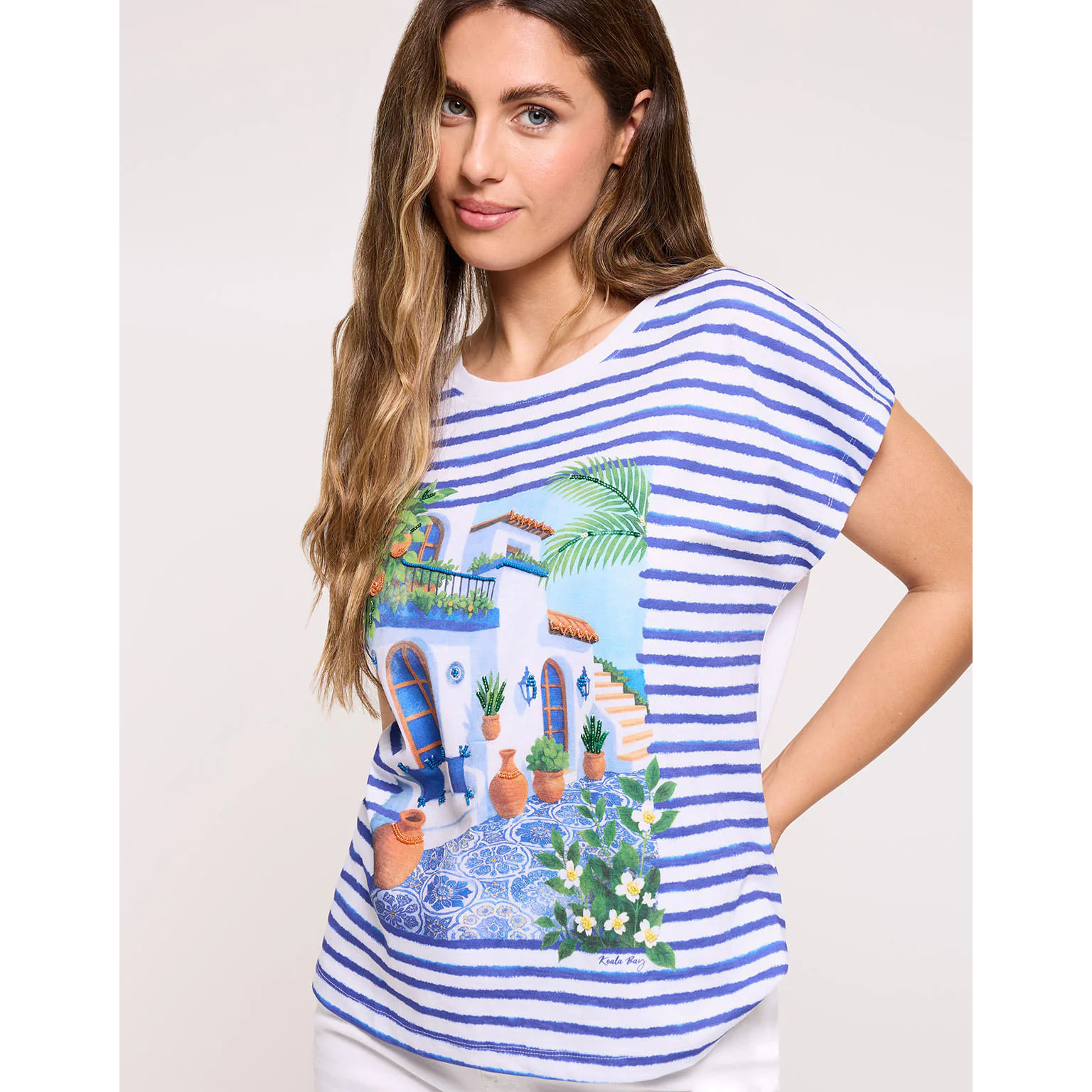 Camiseta Manga Corta Azul - Rilina