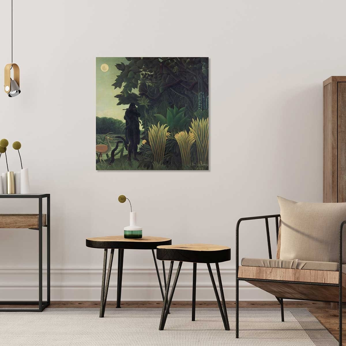 Tableau le Charmeur de Serpent d' Henri Rousseau Toile imprimée